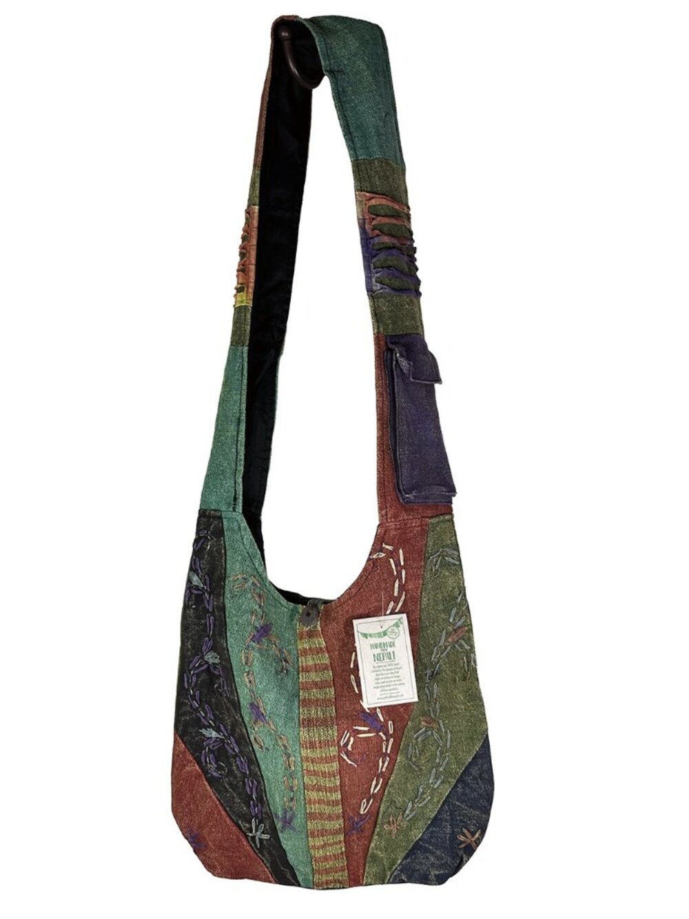 NWT Boho Patchwork Monk Bag Nepal